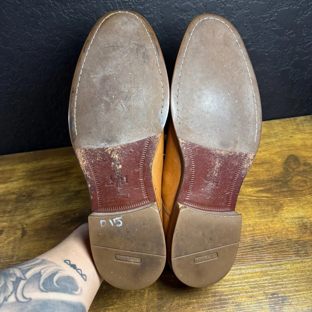 Cole Haan Air Madison C11432 British‎ Tan Leather Oxford Dress Shoes Mens 13